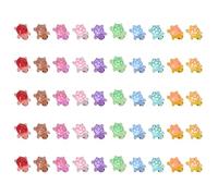 ChauLanBow 50 PCS Mini Turtles, Turtle Toy Resin Animals Plastic Luminous Miniature for Garden Tiny House DIY Pot Decoration, Landscape, Ocean Animal Party Small World Toys(10 Color)