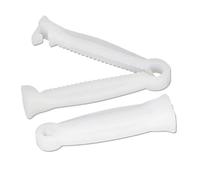 Chaungfu 50pcs Disposable Umbilical Cord Clamp Birth Hemostatic Materials,Pig Umbilical Cord Clamp for Animals Puppy Kittens Cow Livestock Sheep,Home Birth Supplies kit,White, 5x1cm