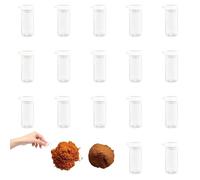 ChAusa 17 Pieces Mini Plastic Spice Jars 0.21oz Spice Shaker Salt Shaker Spice Container with Shaker Lid Transparent Spice Container for Travel, School Picnic, Outdoor Barbecue