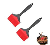 ChAusa 2 Pieces Pastry Brushes Silicone, 10cm Extra Wide, Heat-Resistant, BPA-Free, Dishwasher Safe, Red