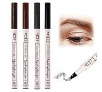 ChAusa 4 Pack Liquid Eyebrow Pencil,Long Lasting Waterproof Fork Tip Brow Pen,Liquid Eyebrow Pen with 4 Micro Fork Tip,Smudgeproof Brow Pencil Tint Rapid Draw Natural 3D Makeup for Beginners