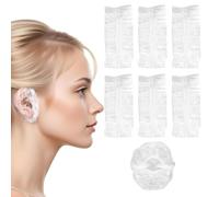 ChAusa 500 Pcs Ear Covers for Shower Clear Waterproof Disposable Ear Protectors Ear Covers Caps for Hair Dye, Shower, Bathing,Hotel, Hair Salon
