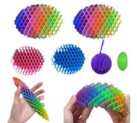 ChAusa 6 Pcs Fidget Worm Toys Fun Stretch Flexible Worms for Kids and Adults Stretch Sensory Stress Toys Relieve Stress and Anxiety Finger Toys for Children with Autism ADHD
