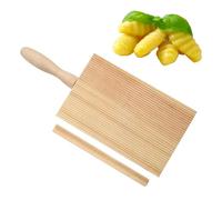 ChAusa Gnocchi Board Gnocchi Pasta Board Natural Gnocchi Boards Paddle Spaghetti Maker Tool to Easily Create Authentic Homemade Pasta and Butter Wood Gnocchi Board + Stick 8.5x13.5cm