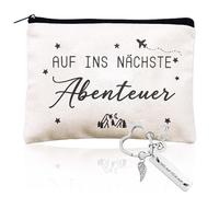 ChAusa Leaving Gift Colleagues on the Next Adventure, Personalised Gifts, Guardian Angel Keyring with Engraving Passport, for Colleagues, Pilots, Travelers, Friends