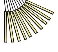 Chavisenty 10X 12V Waterproof DRL LED Strip Lights Bars Camping Caravan Boat Car COB-White
