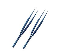 Chavisenty 2 PCS Maintenance Tool of Titanium Alloy Tweezers Machine 0.15Mm Demagnetization of -Pointed Straight Bending Tweezers