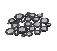 Chavisenty 25 Pieces Alto Sax Leather Pads Set Saxophone Woodwind Accessories Black