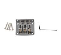 Chavisenty 3 String Guitar Ball String Bridge Bridge Pull String Hard Tail Guitar Bridge Tail 3 String Guitar Replacement Silver