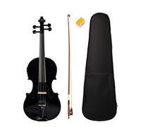 Chavisenty 4/4 Full-Size Violin Violin Sound and Electric Violin Solid Wood Body Ebony Accessories High Quality Black Electric Violin