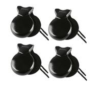 Chavisenty 4PCS Spanish Castanets Traditional Flamenco Castanets Wooden Hand Percussion Castanets Music Instrument for Beginner-C
