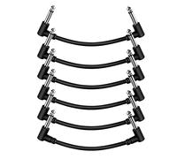 Chavisenty 6 Inch Noise-Free Guitar Cord,1/4 Inch Guitar Pedal Cables,Instrument Effects Pedal Patch Cables for Guitar/Bass Pedal