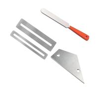 Chavisenty Guitar Tools Set Stainless Steel File Luthier Guitar Nut Slotting File, Guitar Fret Leveling File, String Grinding Pad