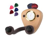 Chavisenty Guitar Wall Mount Holder with Humidity Monitoring Guitar Hanger Hook for Acoustic, Electric, Ukulele, Bass with 5 Picks