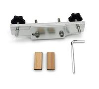 Chavisenty Metal Guitar Bridge Clamp Stainless Steel Guitar Bridge Bonding Tool for Luthiers with Wooden Block Guitar Luthier Tools