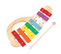 Chavisenty Portable Eight-Tone Hand-Knocking Piano with Knocking Stick Early Education Xylophone Percussion Instrument