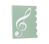 Chavisenty Sheet Music Folder, 60 Pages, Sheet Music/Holder,Fits Letter Size A4, Writable & Detachable Choir Folder Green