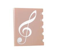 Chavisenty Sheet Music Folder, 60 Pages, Sheet Music/Holder,Fits Letter Size A4, Writable & Detachable Choir Folder Pink