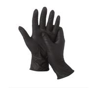 CHAWLA Black Pearl Nitrile Examination - Multipurpose, Powder Free and Latex Free Disposable Gloves, Box of 100 Gloves, Black, Small