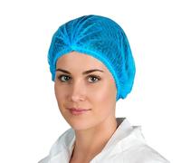 CHAWLA Disposable Hair Nets Non Woven Surgical Caps for Cooking and Catering | Blue | 100 Caps