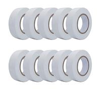 CHAWLA Electrical Tape 10 Rolls - 18mm x 20m Strong Self-Adhesive Waterproof PVC Insulation Tape for Insulating Protecting Repairing Loose or Broken Electrical Wires (WHITE)