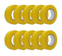 CHAWLA Electrical Tape 10 Rolls - 18mm x 20m Strong Self-Adhesive Waterproof PVC Insulation Tape for Insulating Protecting Repairing Loose or Broken Electrical Wires (YELLOW)