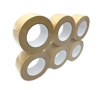 CHAWLA Kraft Paper Tape Brown | 6 Rolls 48mm x 50m | Ideal for Picture Framing Parcel Packing & Cardboard Boxes | Biodegradable & Environmentally Friendly |