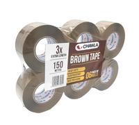 CHAWLA | Tape for Packing 48mm x 150m | Extra Long Strong Heavy Duty Rolls Packaging Tape | Secure Sticky Sealing Tape for Parcel, Moving, Cartons & Large Postal Boxes (36 Rolls | 48mm x 150m | BROWN)