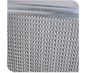 Chawniao 90x200cm Premium Aluminium Fly Door Chain Curtain, Insect Screen | Silver fly screen for doorways, metal insect control blind. Weighted, rust-proof, anti-tangle, pet-friendly, breathable