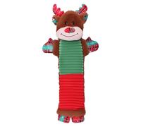 CHAWONER Christmas Dog Toy, Interactive No Stuffing Soft Plush Elk Durable Chew Toy with Crinkle Paper, Birthday for Small Medium Large Dogs