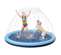 CHAWONER Dog Pool Splash Pad, 100cm/39in Anti-Slip Dog Sprinkle Splash Pool, Foldable Inflatable Puppy Splash Sprinkler Pad, Outdoor Dog Sprinkler Play Mat for Summer Garden Beach Backyard