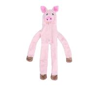 CHAWONER Dog Squeaky Toys, NO STUFFING Pig Crinkle Plush Chew Toy, Interactive Tug of War for Boredom Relief, Durable Soft Dog Toys for Puppy Small Medium Large Dogs Birthday