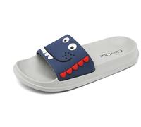 ChayChax bath slippers for children, lightweight bath shoes, soft house shoes, beach and pool for girls, boys, Grey B,