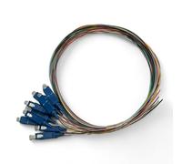 CHB Communications Pack of 12 Fibre Optic Pigtails With SCUPC Connectors Single Mode 2 Meter Multicoloured G652D 2M Optical Patch Cable 9/125 (SC/UPC)
