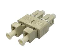 CHB LC/UPC Female to SC/UPC Male Duplex Multimode OM1 62.5/125 Fiber Optic Adapter - Plastic LC to SC MM Duplex Converter Coupler for LAN, Telecom, Data Centers & Enterprise Networks.