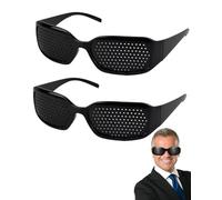 CHBCD Two Pairs Pinhole Glasses Multi-Point Pinhole Glasses with Folding Temples for Eye Training Pinhole Glasses Eye Trainer Multi-Point for Improved Vision