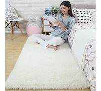 CHBIN Fluffy 200x300cm Area Rugs Anti Slip Home Decor Bathroom Rug Bedroom Rug Water Absorbent for Room Decor Kitchen Children Rooms Rugs, White