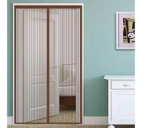 CHBIN Mesh Curtain 120x230cm Auto Closer Magnet Mosquito Door Screen Washable Mesh for Air Conditioning Room/Kitchen/Fit Door, Brown