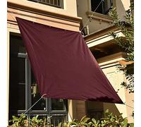CHBIN Waterproof Garden Sun Shade Sail 1.2x1.4M Canopy 95% Uv Block Water Resistant Garden Sun Sail Shade Sail Fixing For with Free Rope For Patio Party Backyard Yard Camping, Dark Red, 22051