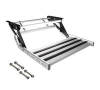 CHBMZ Camper Stairs, Electric Automatic/Manual Rv Steps, with Light, for Motorhome Rv Camper Van Travel Trailer Caravan, 150kg/330 Lbs (Color : Manual with Light, Size : Single layer)