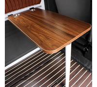 CHBMZ RV Folding Table, Camper Wall Mounted Floating Dining Table with Max Load 20 kg/44 Lbs, for Campervans and Motorhomes(Brown)
