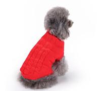 CHBORCHICEN Small Dog Sweaters Knitted Pet Cat Warm Dog Sweatshirt Winter Clothes Kitten Puppy Sweater (Small,Red)