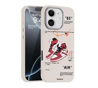 CHBSHENG Cool Design Phone Case for iPhone 12 Case for Boys Men Aesthetic Shockproof Basketball Sneaker Sports Designer Cases Compatible with iPhone 12 Beige