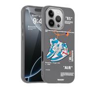 CHBSHENG Cool Design Phone Case for iPhone 15 Pro Case for Boys Men Aesthetic Shockproof Basketball Sneaker Sports Designer Cases Compatible with iPhone 15 Pro Gray