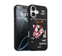CHBSHENG Cool Design Phone Case for iPhone 16 Case for Boys Men Aesthetic Shockproof Basketball Sneaker Sports Designer Cases Compatible with iPhone 16