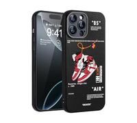 CHBSHENG Cool Design Phone Case for iPhone 16 Pro Case for Boys Men Aesthetic Shockproof Basketball Sneaker Sports Designer Cases Compatible with iPhone 16 Pro Black