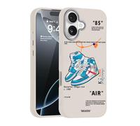 CHBSHENG Cool Design Phone Case for iPhone 16e Case for Boys Men Aesthetic Shockproof Basketball Sneaker Sports Designer Cases Compatible with iPhone 16e Beige