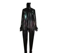 CHBYUOMLJIK 100% Latex Rubber Cat Suit Bodysuit Complete Costume Set Halloween,WOMEN,XS