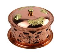 CHCHC Multi-Person Hot Pot, Suitable for Commercial Family Dinner Thickened Hot Pot Pure Copper Concentrated Beijing Meat Hot Pot Soup Pot(Brass,30cm)