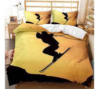 CHCHNXY Super King Duvet Set Ski Bedding Set With Zipper Closure For Kids Adults,Ultrasoft Microfiber Bed Set Hotel Quality Quilt Cover 102"X86"+2 Pillowcase 19"X29"